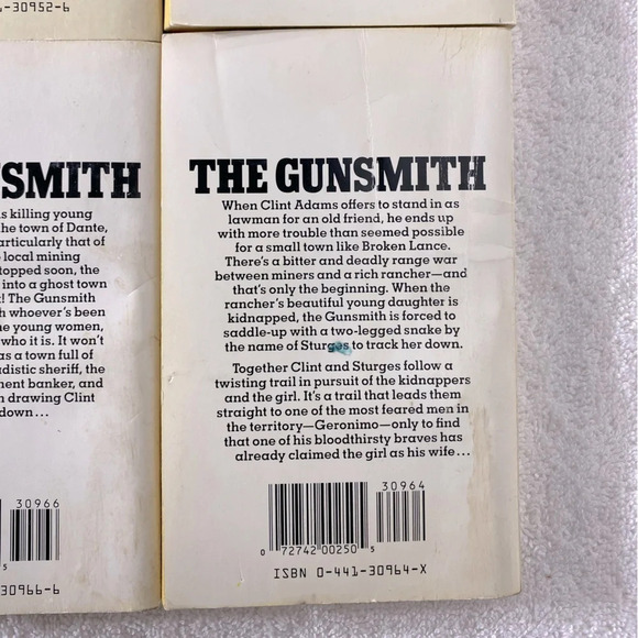 Vintage The Gunsmith All Action Western Romance Novel x4 - Picture 13 of 14